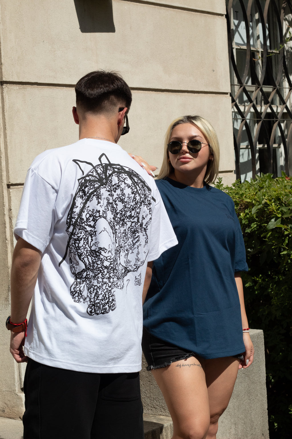 Polera "Skeleton White"